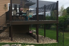2" Square in Black Fine Texture Aluminum Deck Lattice