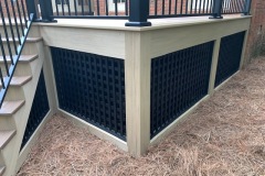 2" Square in Black Fine Texture Aluminum Lattice Deck Skirting