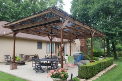 2" Square in Black Fine Texture Aluminum Lattice Pergola