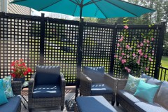 2" Square in Black Fine Texture Aluminum Lattice Privacy Deck Screen