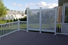 1-7/8" Diagonal in Snow White Deck Lattice Privacy Screen