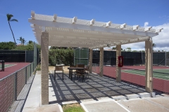 1" Diagonal in Snow White Lattice Pergola