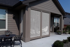 2" Square in Almond Lattice Garage Enclosure