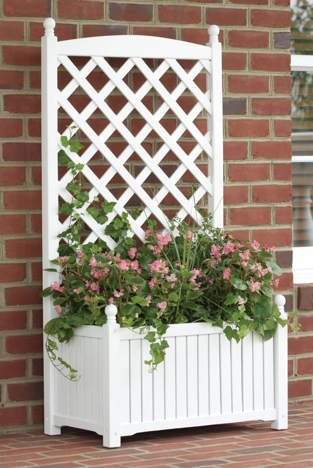 garden lattice ideas planter box