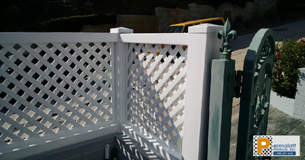 Vinyl Lattice Privacy Fence_ Before and After-7