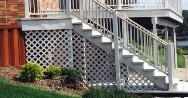 Should You Enclose The Area Beneath Your Stairs with Vinyl Lattice-3