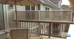 Adding a lattice privacy screen to existing deck railing