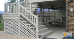 Adding a lattice privacy screen to existing deck railing