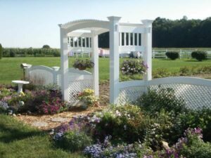 Vinyl Lattice Gazebo Arbor