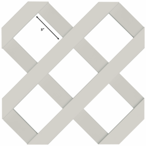3" Diagonal 1/2In. 3D Vinyl Lattice - DuraShell®
