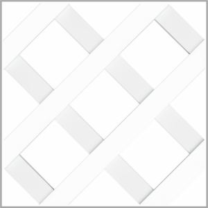3" Diagonal 1/4In. 3D Vinyl Lattice – Decorative