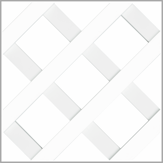 3" Diagonal 1/4In. 3D Vinyl Lattice – Decorative