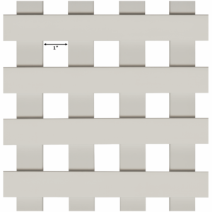 1" Square 1/2In. 3D Vinyl Lattice - DuraShell®