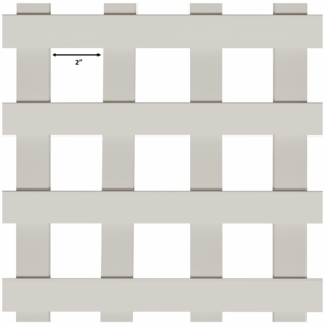 2" Square 1/2In. 3D Vinyl Lattice - DuraShell®